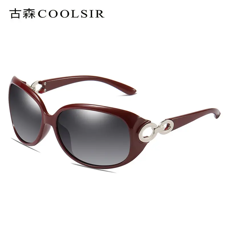 Ladies Polarized UV Driving Sunglasses Gold Frame