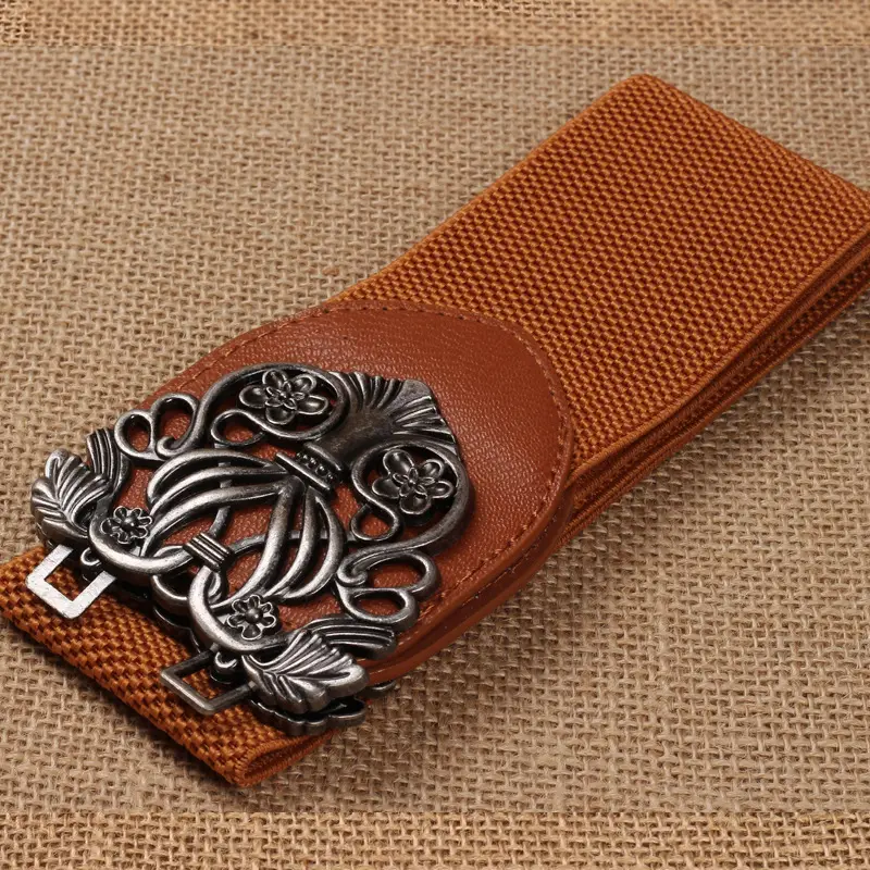 Red Elastic Wide Belt 75cm Korean Style Decoration