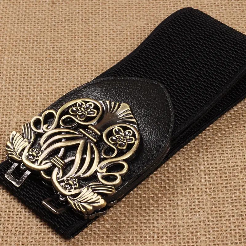 Red Elastic Wide Belt 75cm Korean Style Decoration