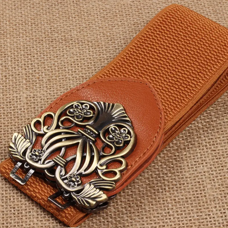 Red Elastic Wide Belt 75cm Korean Style Decoration