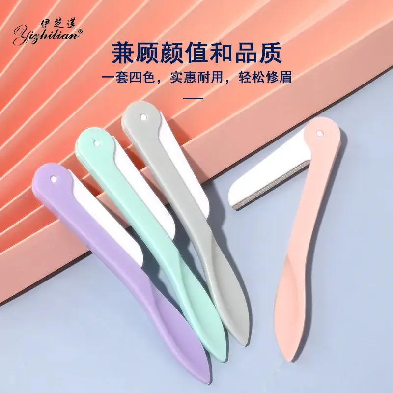 Folding Eyebrow Razor Set for Beginners 12 Pcs - Image 2