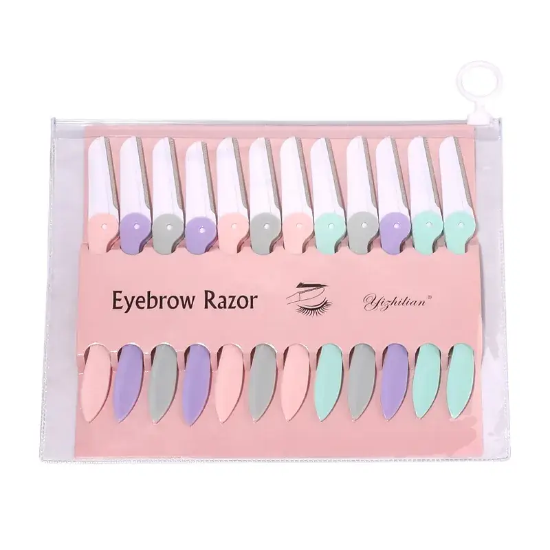 Folding Eyebrow Razor Set for Beginners 12 Pcs - Image 5