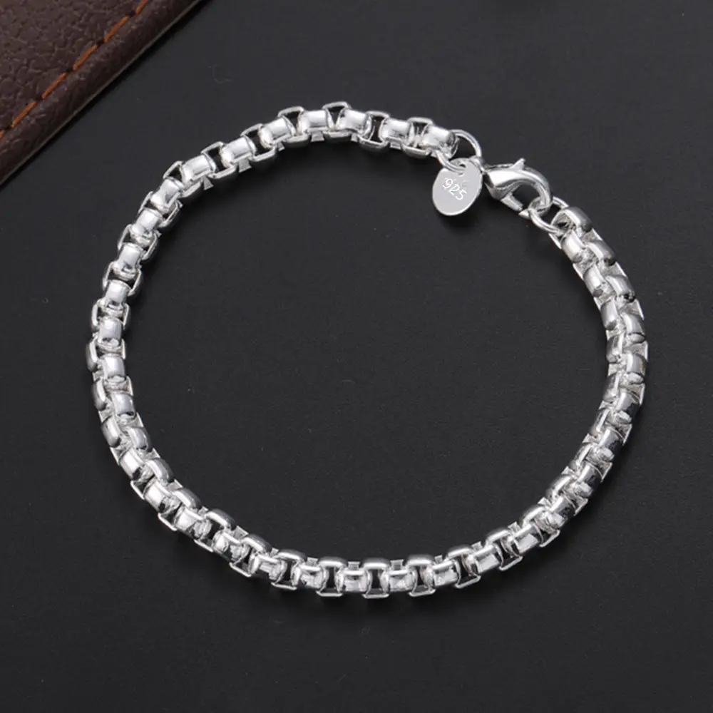 Silver Retro Europe Round Lattice Bracelet Wholesale - Image 3