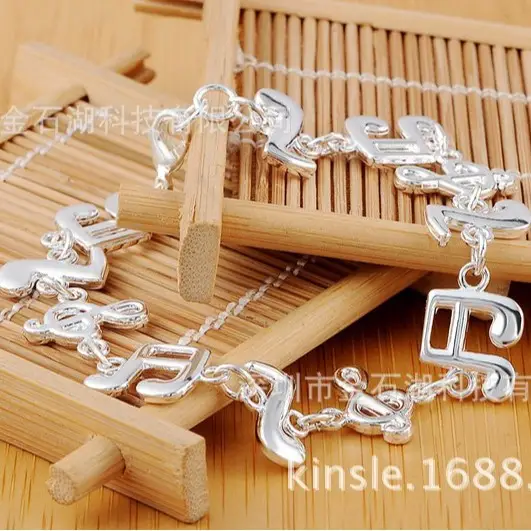 Silver Plated Music Bracelet for Women Men - Image 2