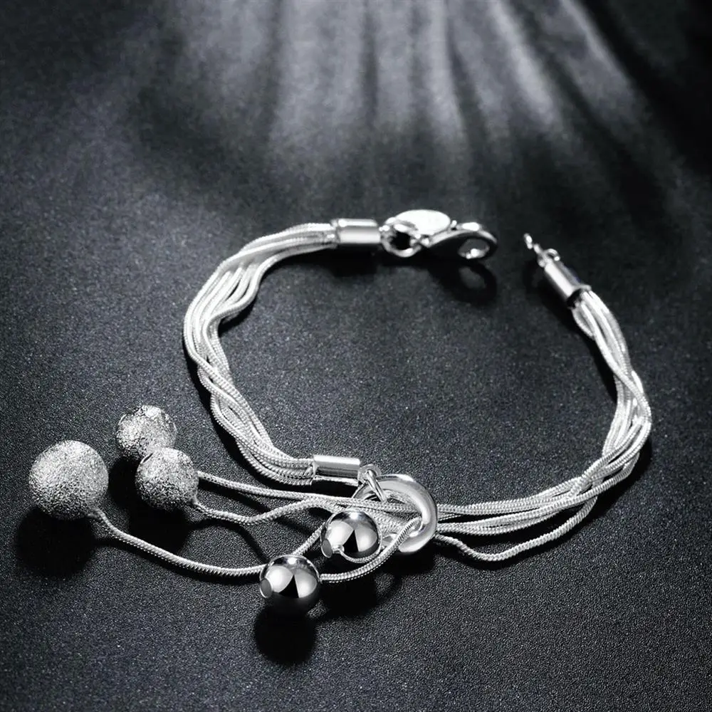 Silver Plated Pearl Bead Bracelet for Women - Image 2