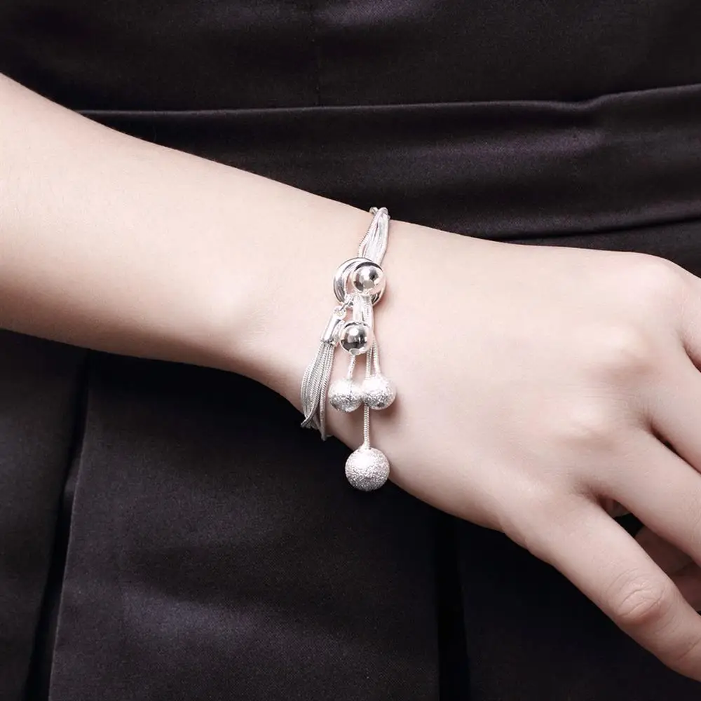 Silver Plated Pearl Bead Bracelet for Women - Image 3