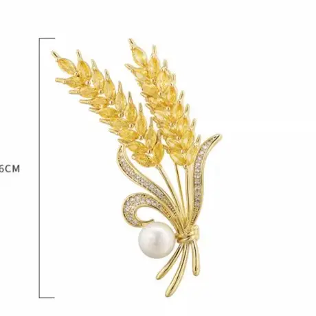 Wheat Ear Brooch Gold Plated Women's Accessory - Image 7