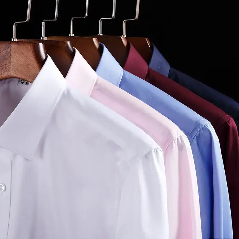 Men's 40 Cotton Slim Fit White Long Sleeve Shirt