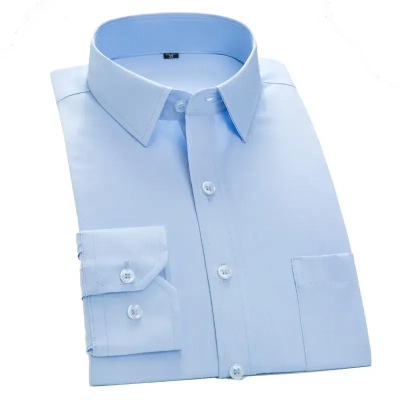 Men's 40 Cotton Slim Fit White Long Sleeve Shirt