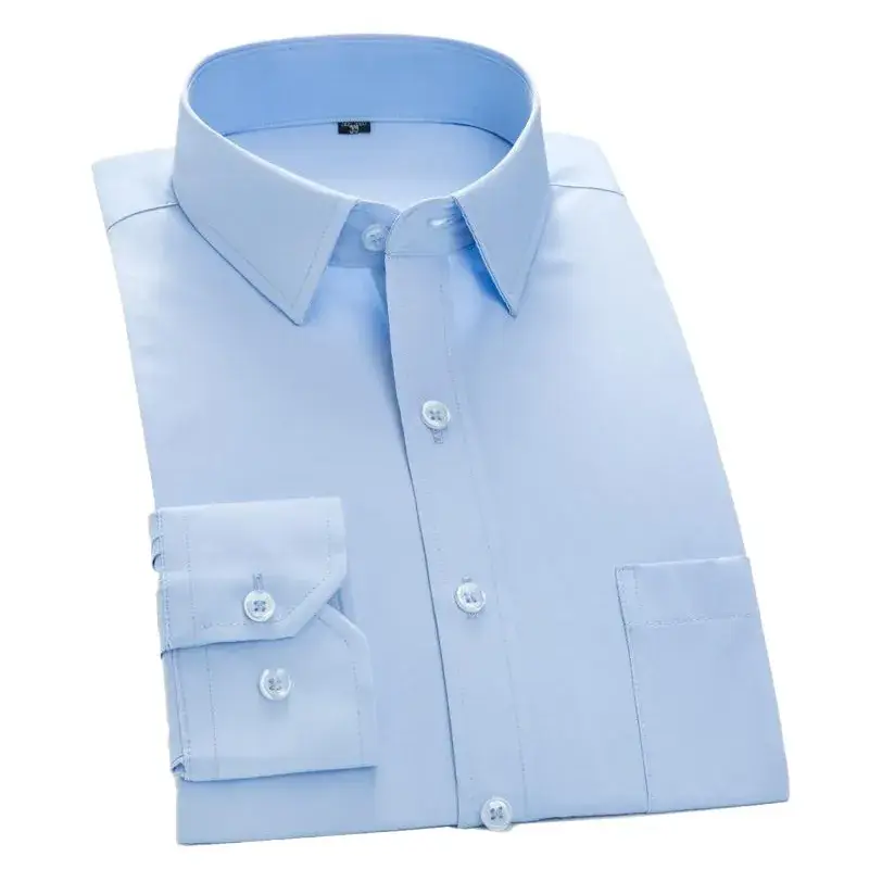 Men's 40 Cotton Slim Fit White Long Sleeve Shirt
