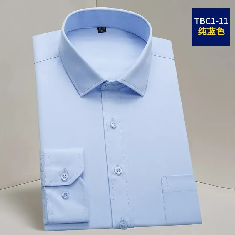 Men's 40 Cotton Slim Fit White Long Sleeve Shirt