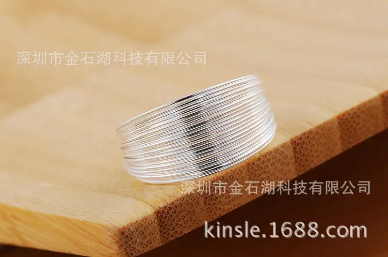 European American Silver Cross Border Multi-line Ring - Image 4