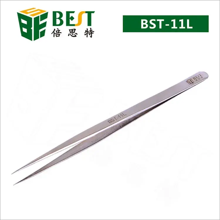 Stainless Steel Ultra-Sharp Tweezers 10L - Image 5