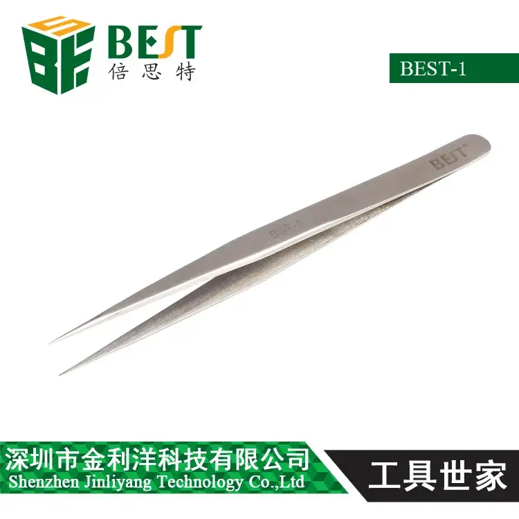 Stainless Steel Pointed Tweezers 302 Wear Resistant Acid Resistant