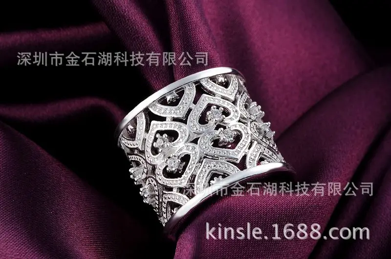 AliExpress Silver Multi-Heart Opening Ring R106 - Image 3