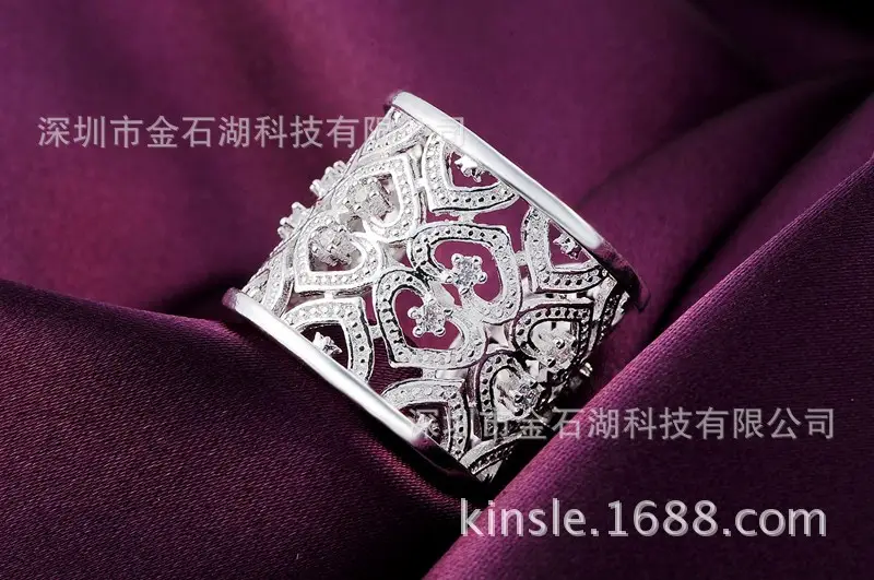 AliExpress Silver Multi-Heart Opening Ring R106 - Image 4