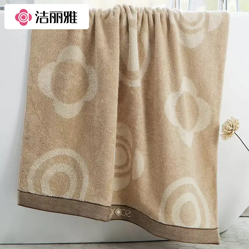 Pure Cotton Bath Towel Thickened Gray Absorbent Soft - Image 4