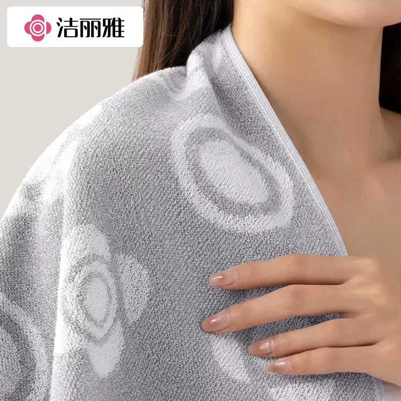 Pure Cotton Bath Towel Thickened Gray Absorbent Soft - Image 5