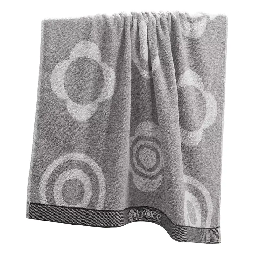 Pure Cotton Bath Towel Thickened Gray Absorbent Soft