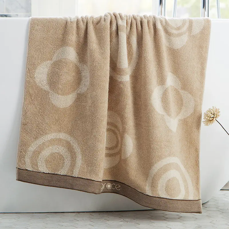 Pure Cotton Bath Towel Thickened Gray Absorbent Soft - Image 2