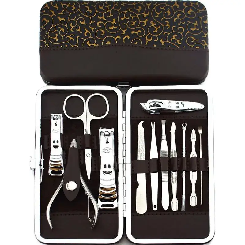 12-Piece Pink Nail Clipper Set for Women