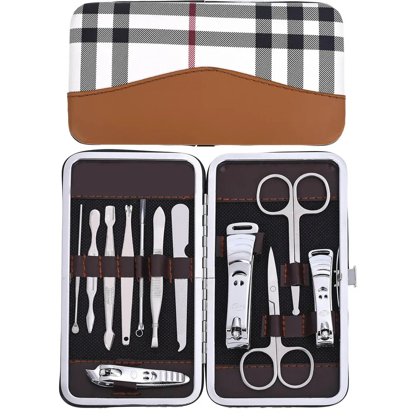 12-Piece Pink Nail Clipper Set for Women - Image 15