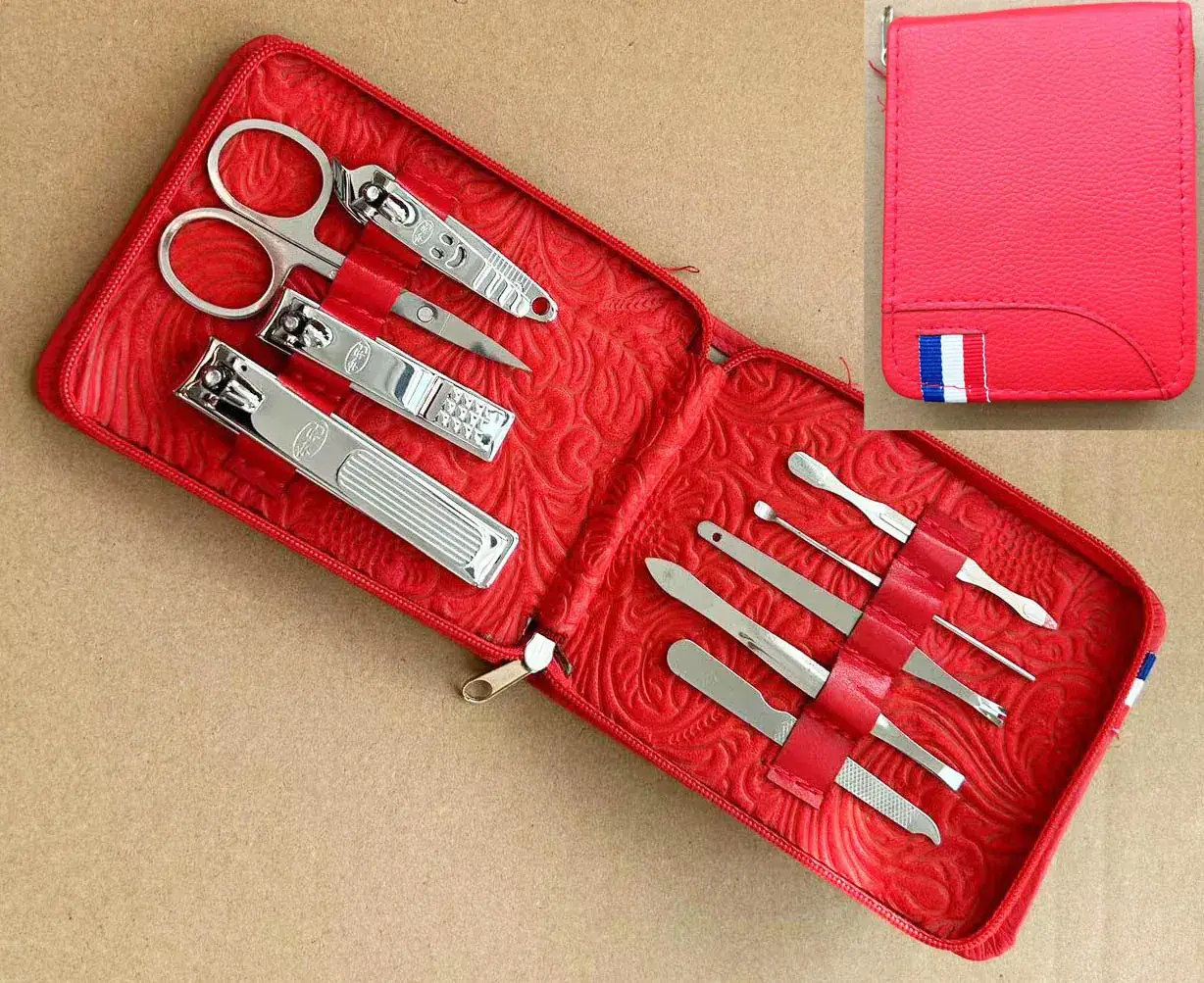 12-Piece Pink Nail Clipper Set for Women - Image 8