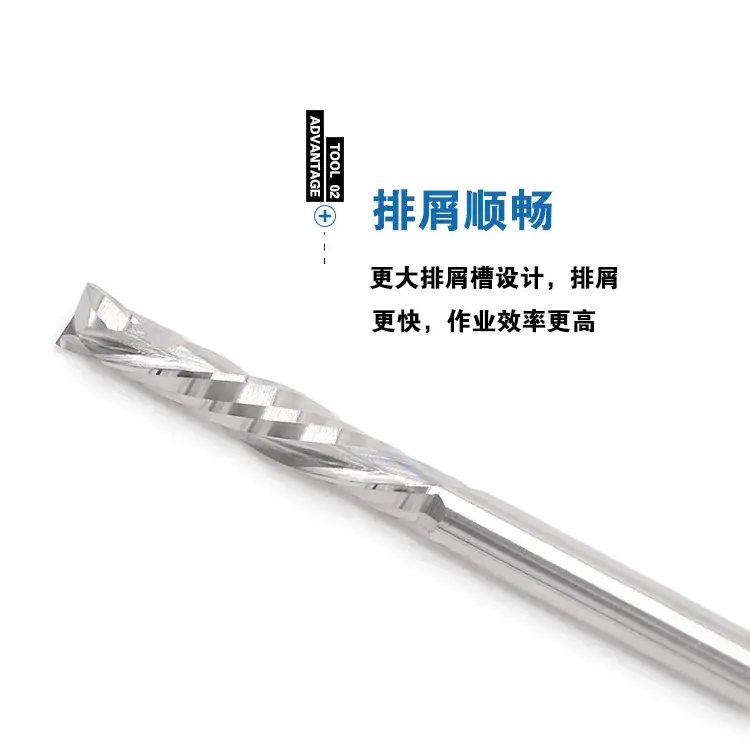 Jiefeng 3.175mm E Grade Milling Cutter Double Edged - Image 2