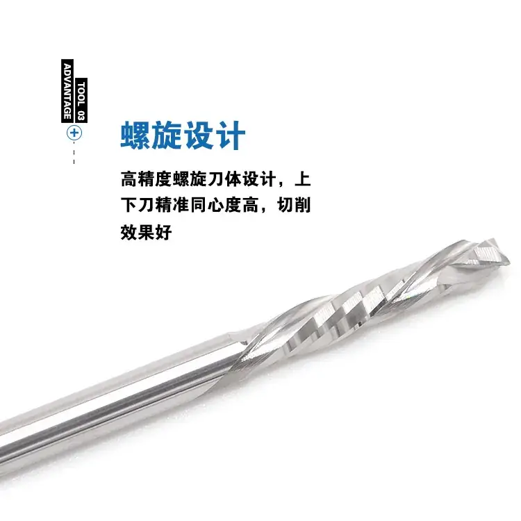 Jiefeng 3.175mm E Grade Milling Cutter Double Edged - Image 3