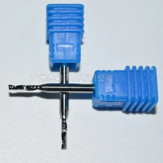 Single Edged Spiral Milling Cutter Blue Acrylic Board