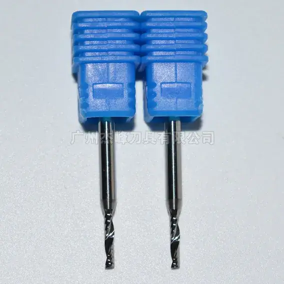 Single Edged Spiral Milling Cutter Blue Acrylic Board