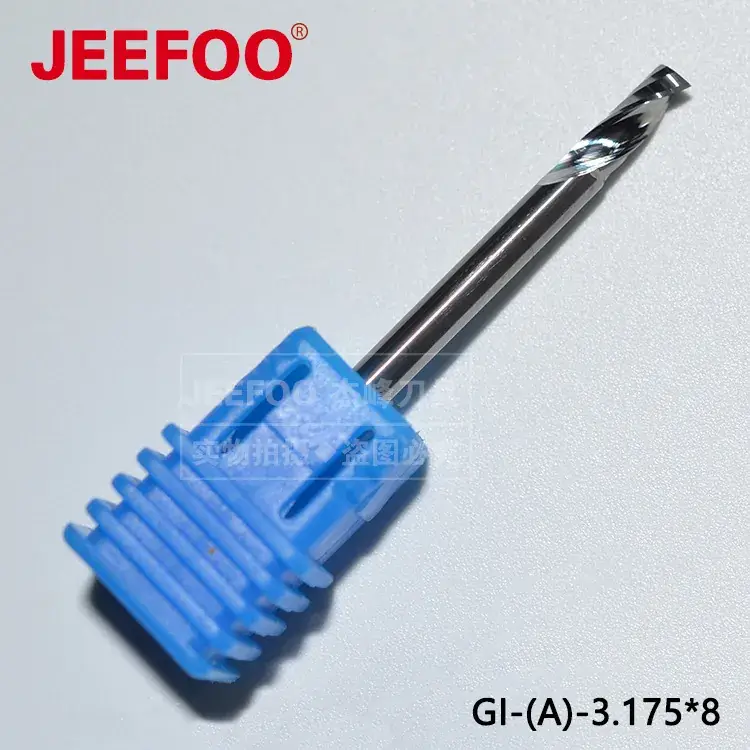 Single Edged Spiral Milling Cutter Blue Solid Wood Board