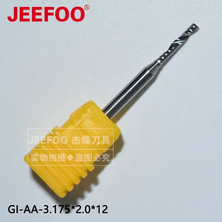 Single Edge Spiral Milling Cutter Yellow Acrylic Cutting Tool