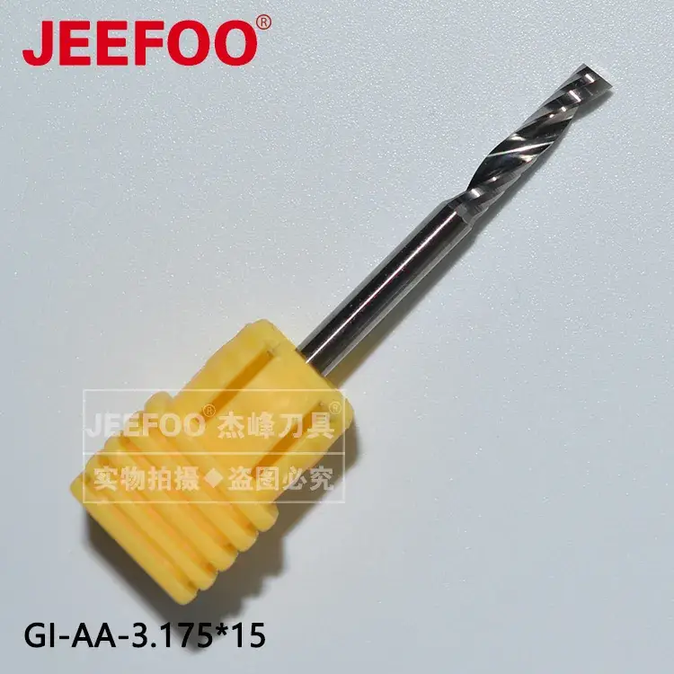 Single Edged Spiral Milling Cutter Aa Grade 3.175*15 Acrylic Board