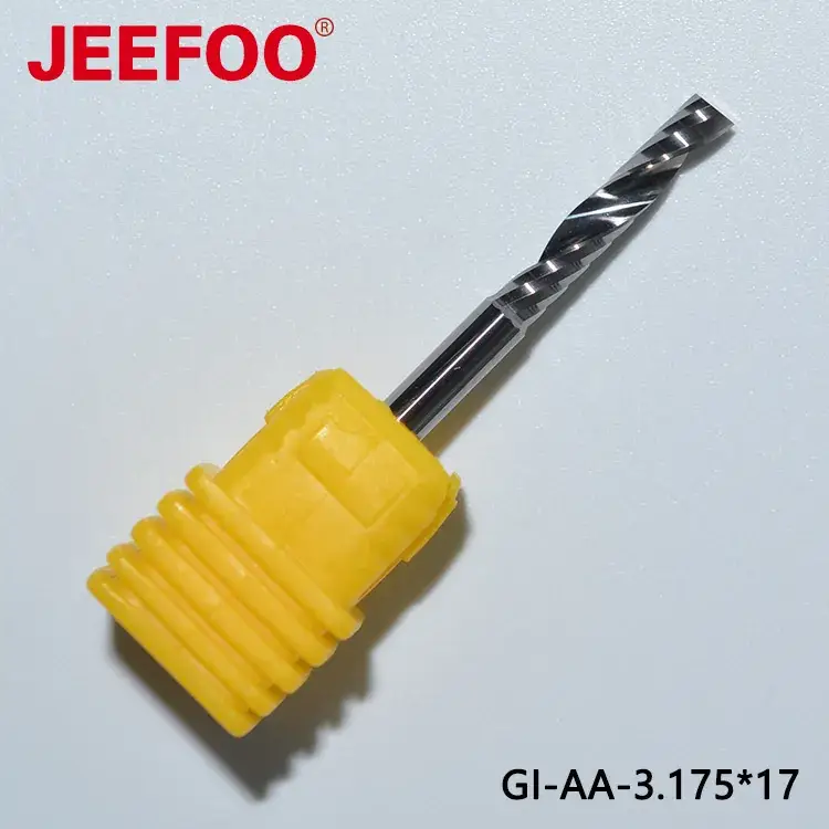 Single Edge Spiral Milling Cutter Aa Grade 3.175*17 Woodworking Engraving Machine Cutting Acrylic Density Board Solid Wood Special Knife