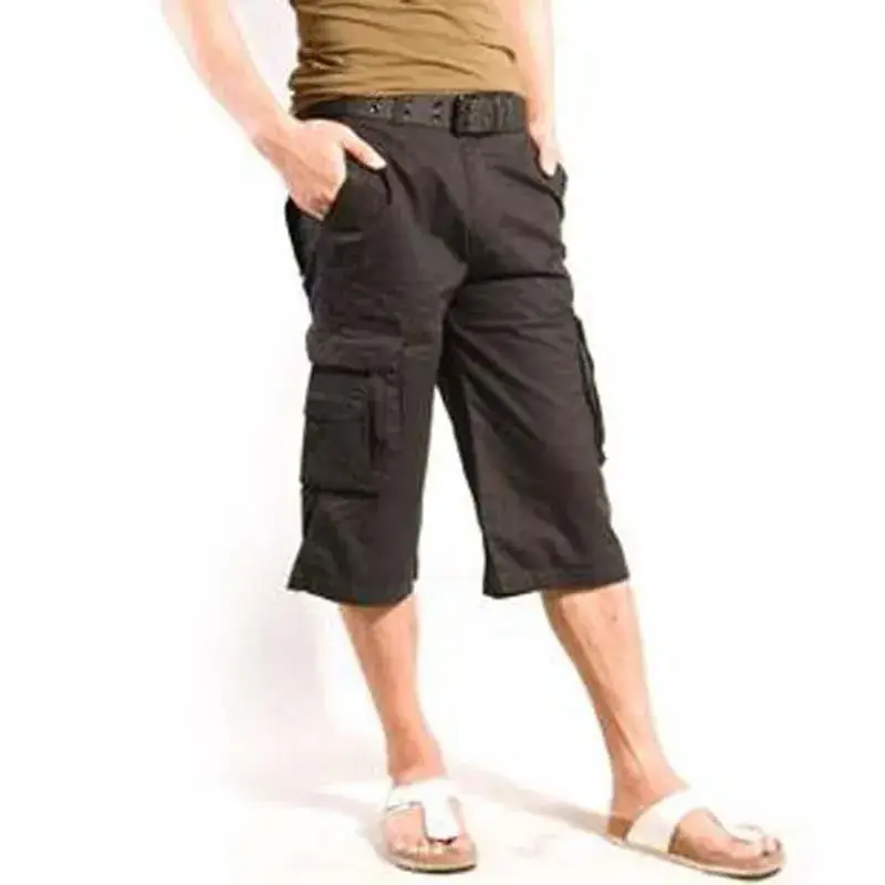 Men's Tan Cargo Capri Pants Broken Size Tan - Image 2