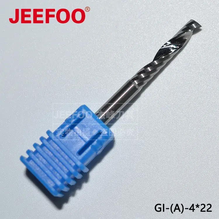 Single Edged Spiral Milling Cutter Blue Handle 4x22cm