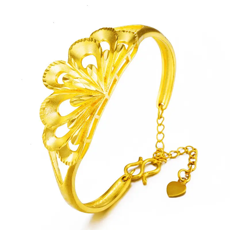 Wholesale Vietnam Sand Gold Flower Open Screen Bracelet - Image 2