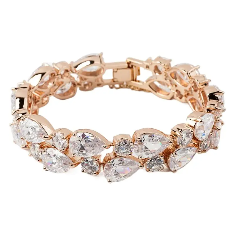 Copper Zircon Bracelet for Women European American