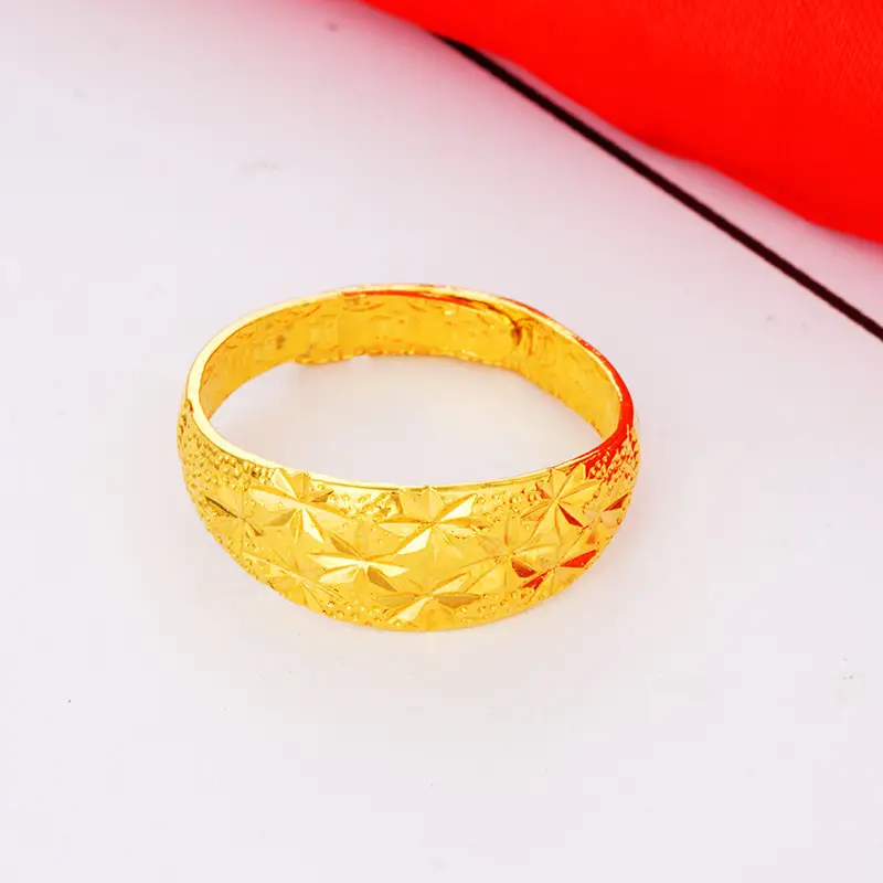 Gold Plated Large Star Opening Ring for Couples - Image 4