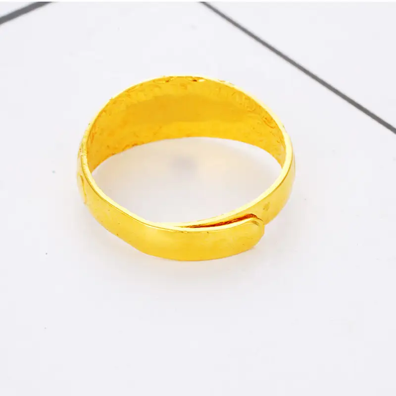 Gold Plated Large Star Opening Ring for Couples - Image 5