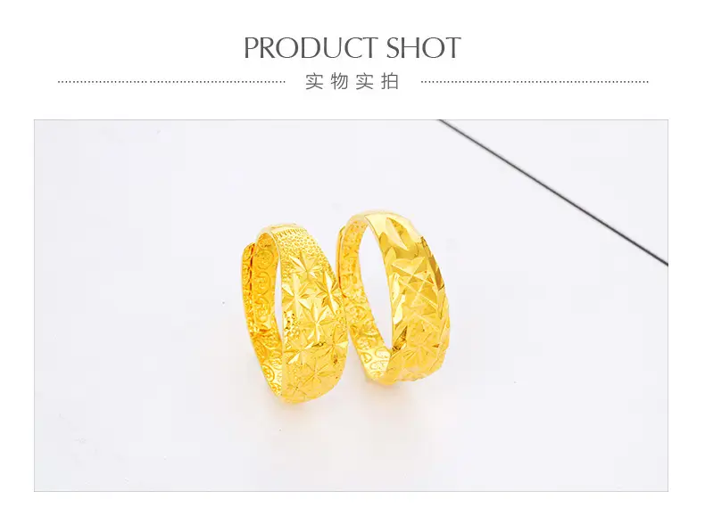 Gold Plated Large Star Opening Ring for Couples — feature 6