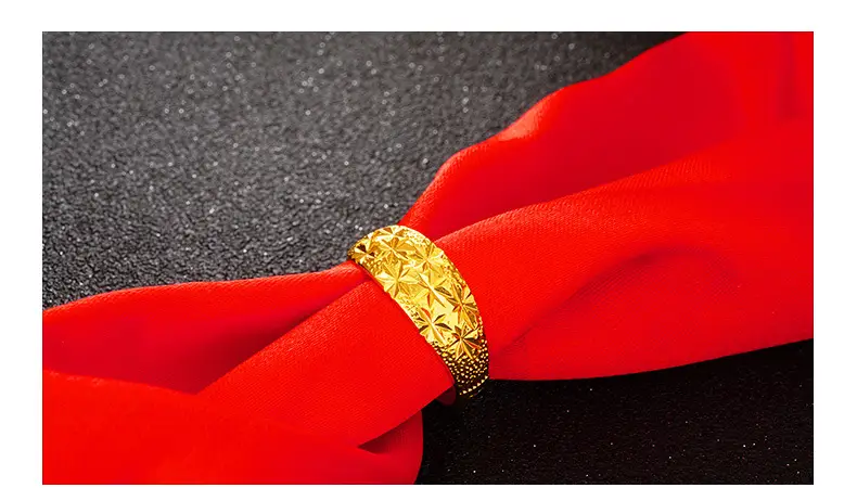 Gold Plated Large Star Opening Ring for Couples — feature 9
