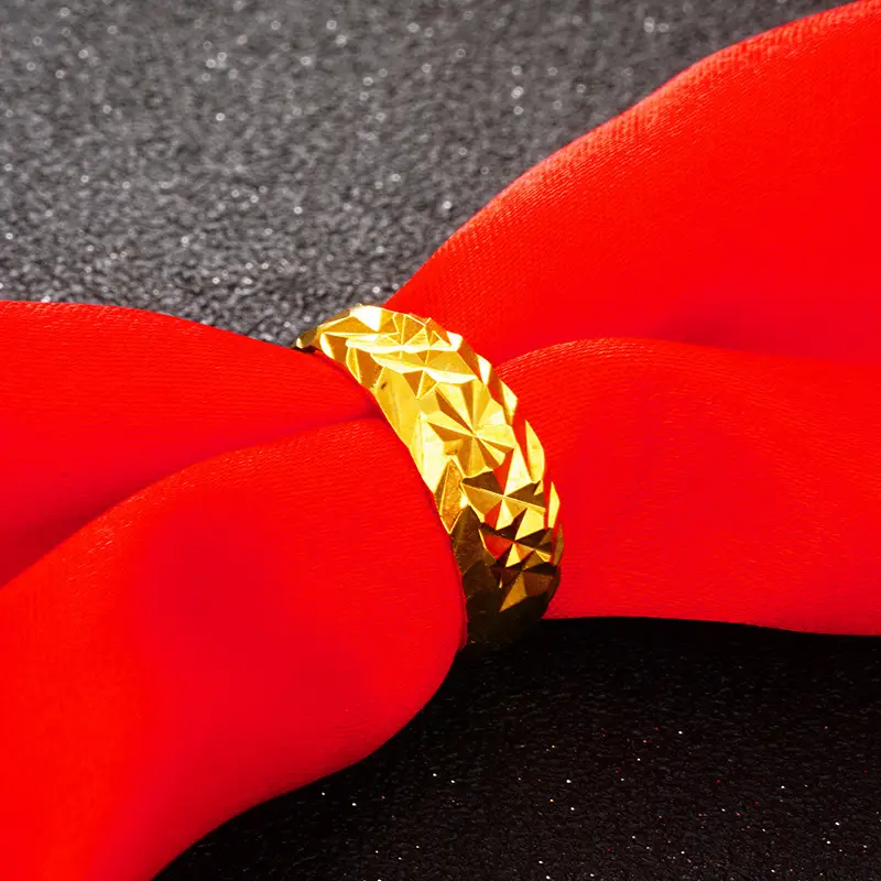 Gold Plated Large Star Opening Ring for Couples - Image 2