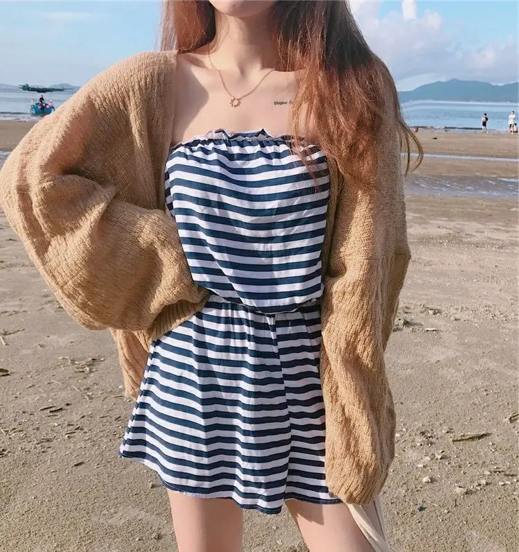 Women Korean Style Striped Summer Shawl — feature 6