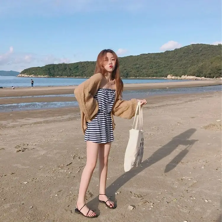 Women Korean Style Striped Summer Shawl — feature 8