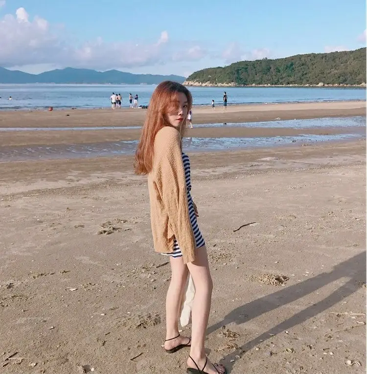 Women Korean Style Striped Summer Shawl — feature 9