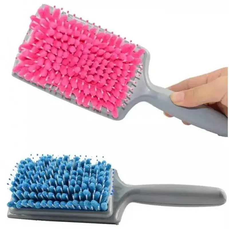 Absorbent Hair Brush for Dry Hair Care Blue Pink - Image 5