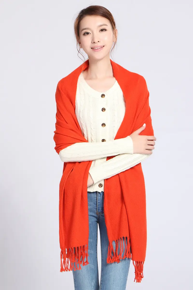 Winter Plaid Cashmere Scarf Women's All-match Double-sided Long - Image 12