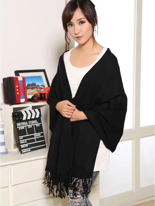 Winter Plaid Cashmere Scarf Women's All-match Double-sided Long - Image 3